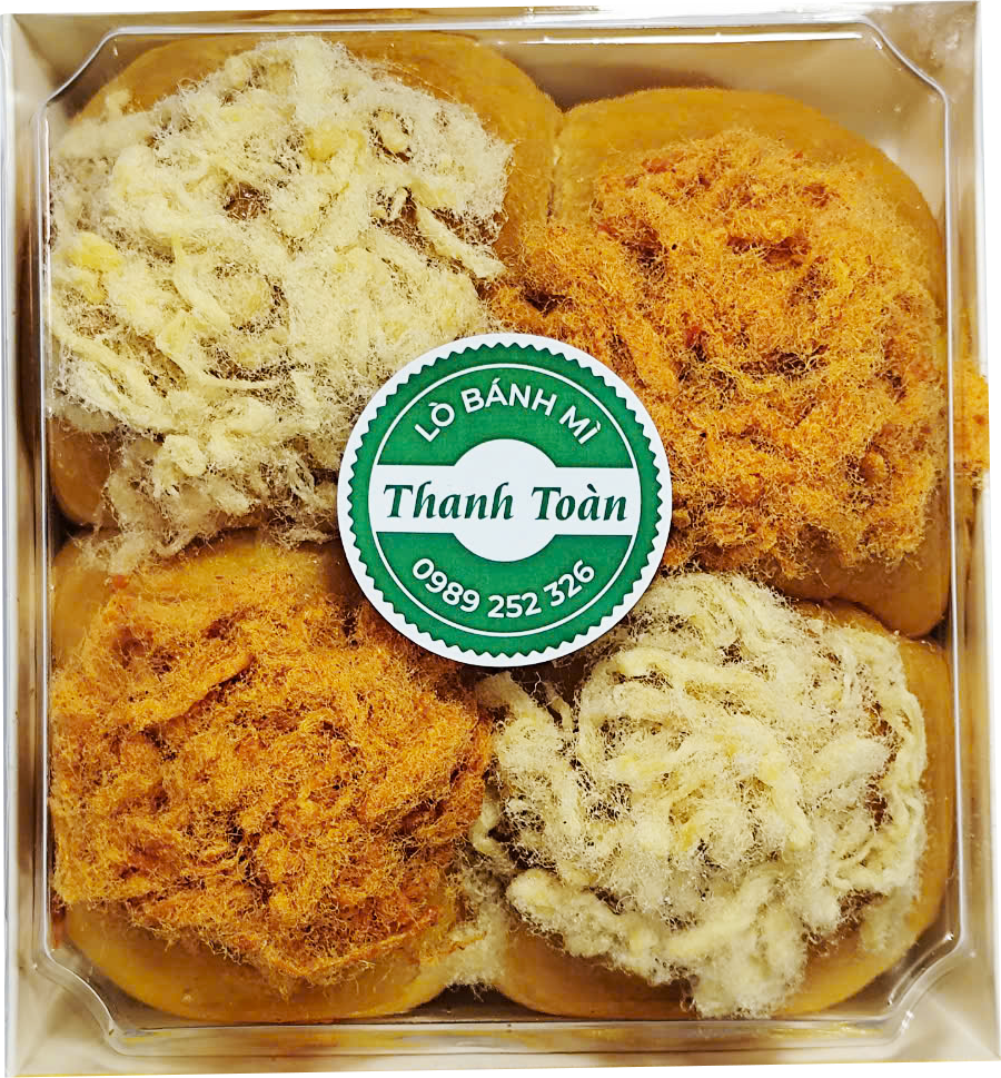 Bánh bông lan trứng muối chà bông hai vị